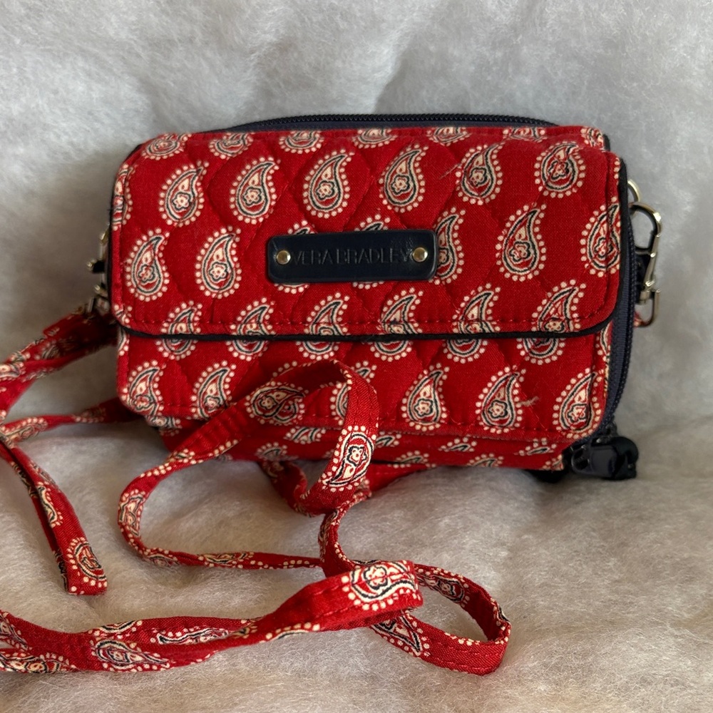 Vera Bradley Red Paisley Crossbody Bag or wristlet